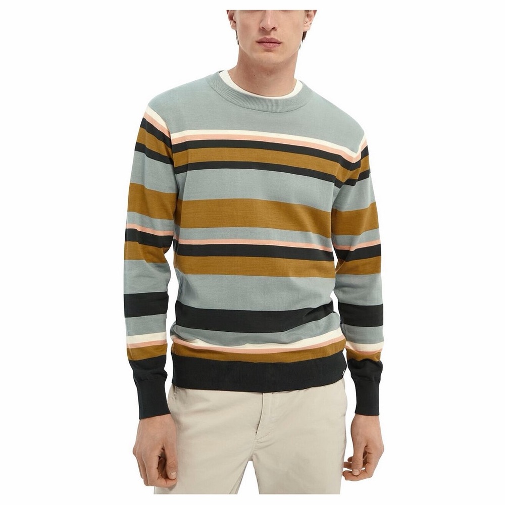 Scotch & Soda Multicolor Striped Crewneck Sweater